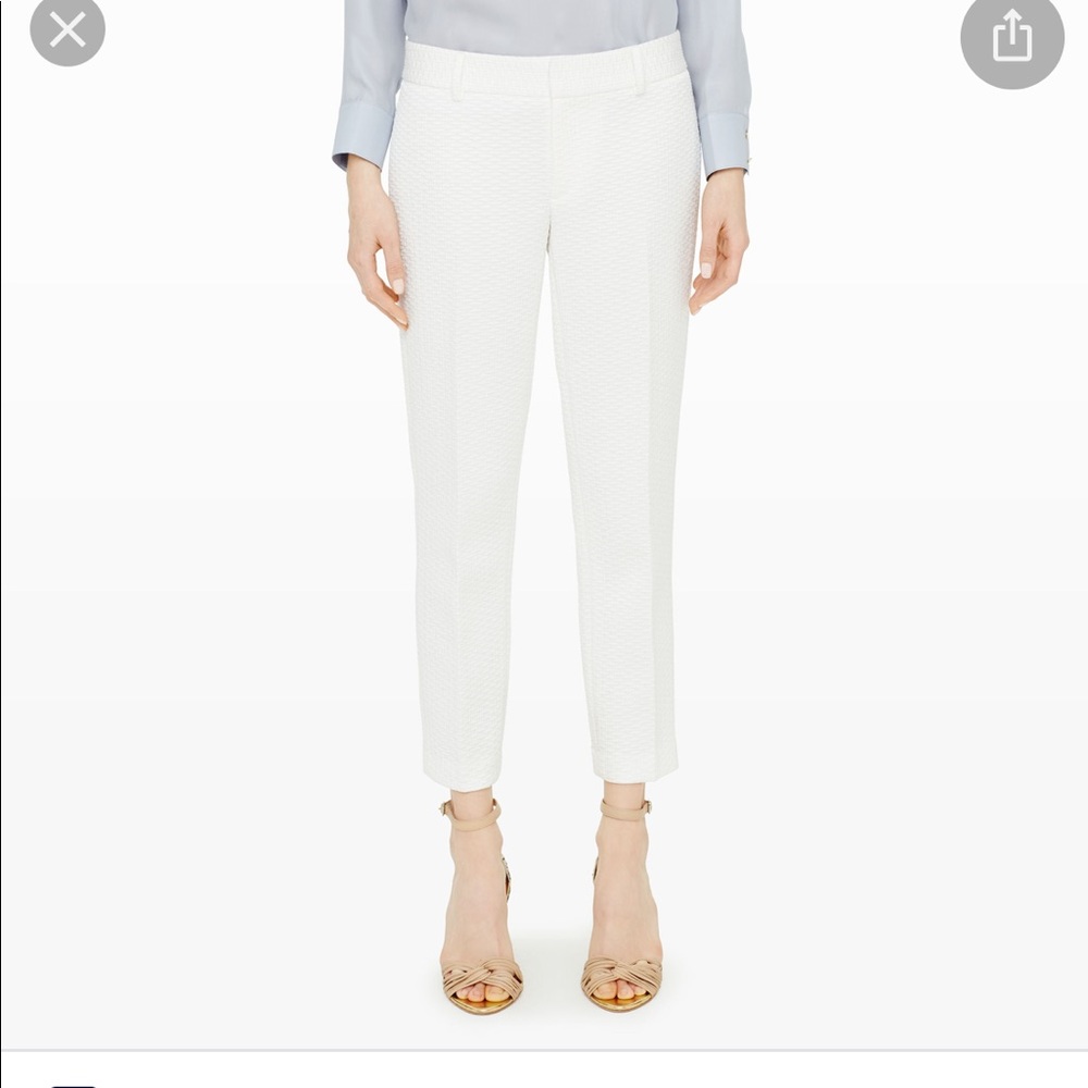 NWT Club Monaco White Pique Renay Crop Pants